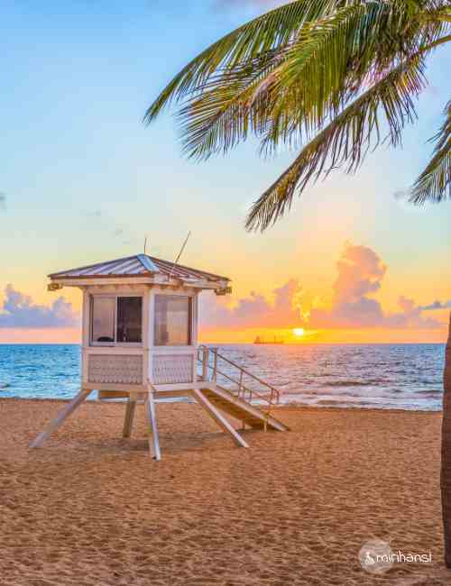 Strand bei Sonnenuntergang