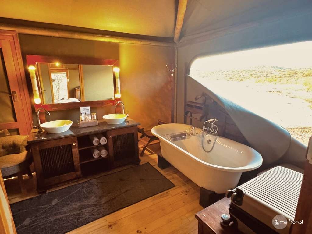 Südafrika - in der Buffelsdrift Game Lodge in Oudtshoorn - Unser Badezimmer Südafrika - in der Buffelsdrift Game Lodge in Oudtshoorn - Unser Badezimmer
